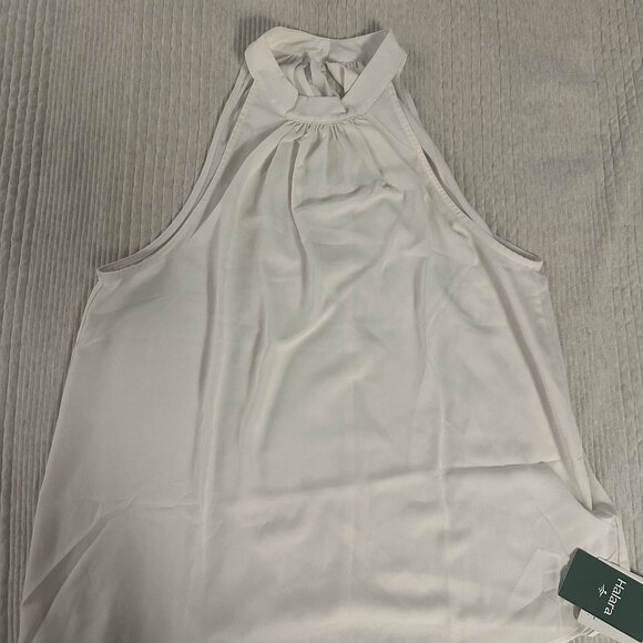 NWT Halara Keyhole Back Halter Blouse - White – L - Picture 5 of 5